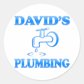 David's Loodgieterij Ronde Sticker