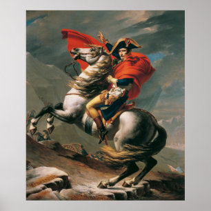 David's Napoleon die de Alpen kruist Poster