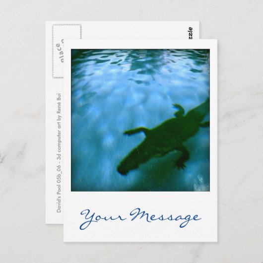 David's Pool 05b06 Custom 3d Computer Art briefkaa Briefkaart (Voorkant / Achterkant)