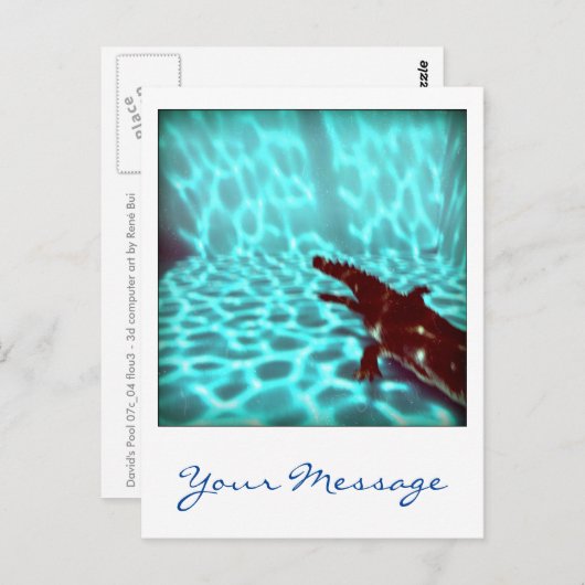 David's Pool 07c04 Custom 3d Computer Art briefkaa Briefkaart (Voorkant / Achterkant)