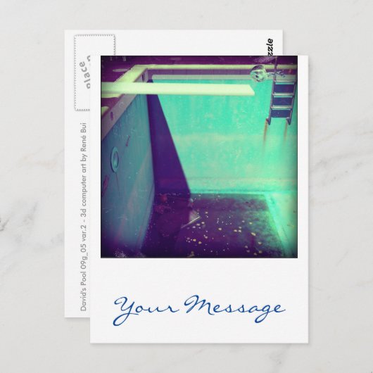 David's Pool 09g05 Custom 3d Computer Art briefkaa Briefkaart (Voorkant / Achterkant)