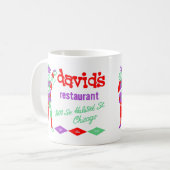 David's Restaurant, Bridgeport, Chicago, IL Koffiemok (Voorkant links)