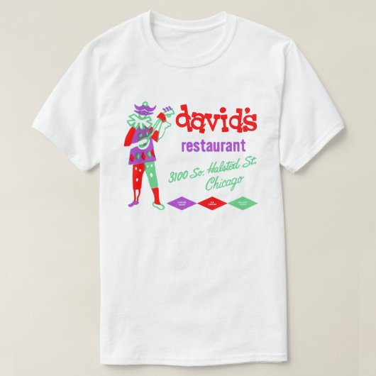 David's Restaurant, Bridgeport, Chicago, IL T-shirt (Design voorkant)