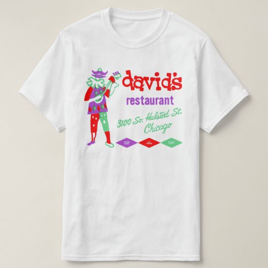 David's Restaurant, Bridgeport, Chicago, IL T-shirt (Design voorkant)