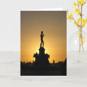 David's Silhouette Kaart (Gele Bloem)