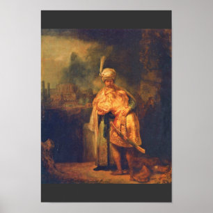 David's vakantie naar Jonathan door Rembrandt Poster