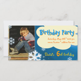 David's Winter Birthday Party Fotouitnodiging