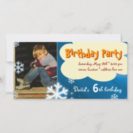 David's Winter Birthday Party Fotouitnodiging