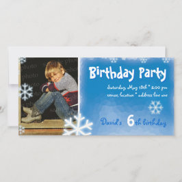 David's Winter Snow Birthday Party Foto