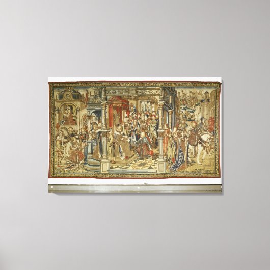 David's zonen Amnon en Absalom verklaren oorlog te Canvas Afdruk (Voorkant)