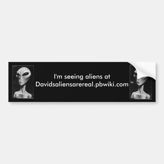 Davidsaliensarereal.pbwiki.com Bumpersticker!!!!! Bumpersticker (Voorkant)