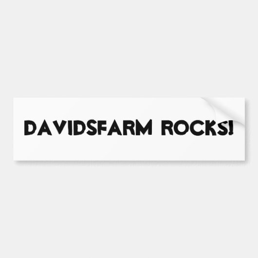 DAVIDSFARM ROCKS! Bumpersticker (Voorkant)