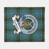 Davidson Ancient Clan Badge Tartan Fleece Deken (Voorkant (Horizontaal))