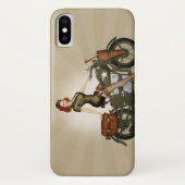 Davidson Army Motorcycle iPhone X Hoesje (Achterkant)