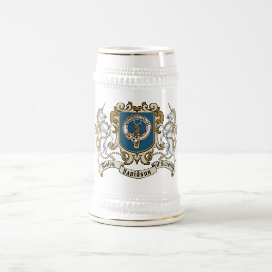 Davidson Clan Badge & Eenhoorn Bierpul (Center)
