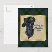 Davidson Clan Badge & Tartan Briefkaart (Voorkant / Achterkant)