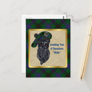 Davidson Clan Badge & Tartan Briefkaart