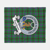 Davidson Clan Badge Tartan Fleece Deken (Voorkant (Horizontaal))