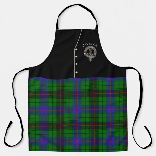 Davidson Clan Badge & Tartan Kilt Schort (Voorkant)