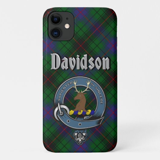 Davidson Clan Badge & Tartan Phone Case (Achterkant)