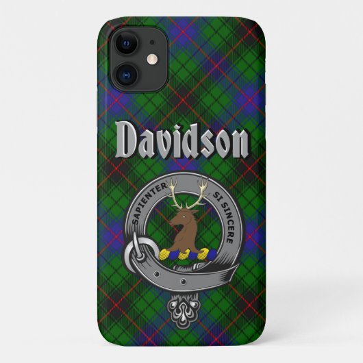 Davidson Clan Badge & Tartan Phone Case (Achterkant)