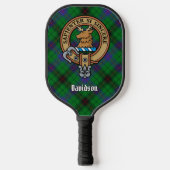 Davidson Clan Crest over tartan Pickleball Paddle (Voorkant)
