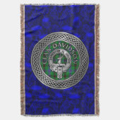 Davidson Clan Crest & Schotse Knoop Deken (Voorkant Verticaal)