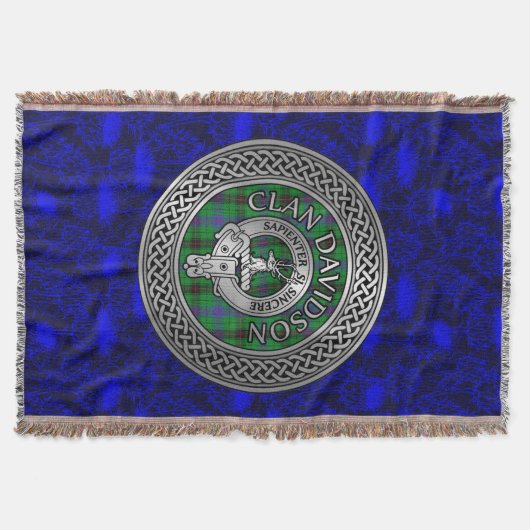 Davidson Clan Crest & Schotse Knoop Deken (Voorkant)