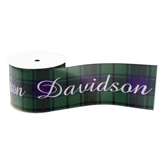 Davidson clan Plays Scottish tartan Grosgrain Lint (Spoel)