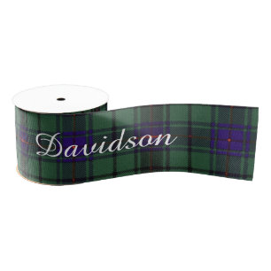 Davidson clan Plays Scottish tartan Grosgrain Lint