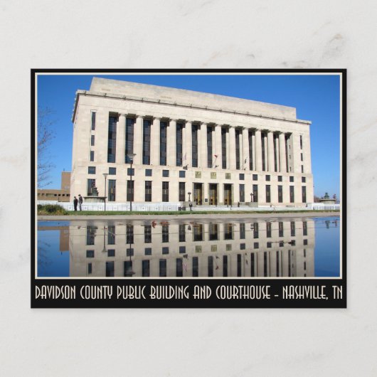 Davidson County Public Building and Courthouse Briefkaart (Voorkant)
