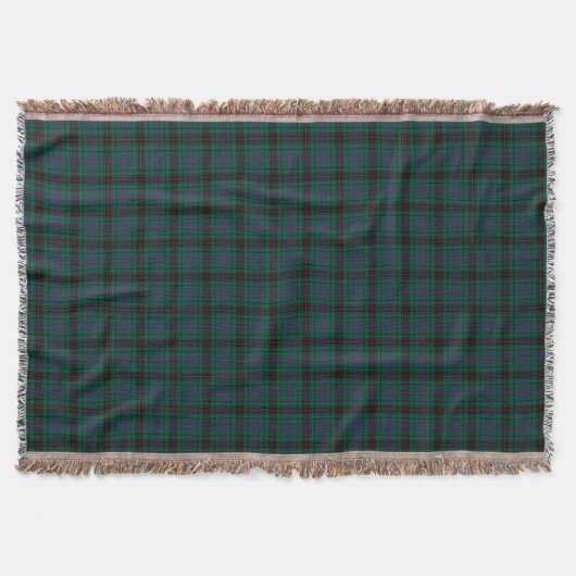 Davidson Familie Tartan Bos Groen Plaid Deken (Voorkant)