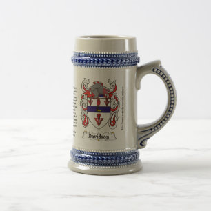 Davidson Family Coat of Arms op een Stein Bierpul