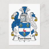 Davidson Family Crest Briefkaart (Voorkant)