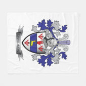 Davidson Family Crest Coat of Arms Fleece Deken (Voorkant (Horizontaal))