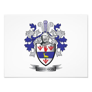 Davidson Family Crest Coat of Arms Foto Afdruk