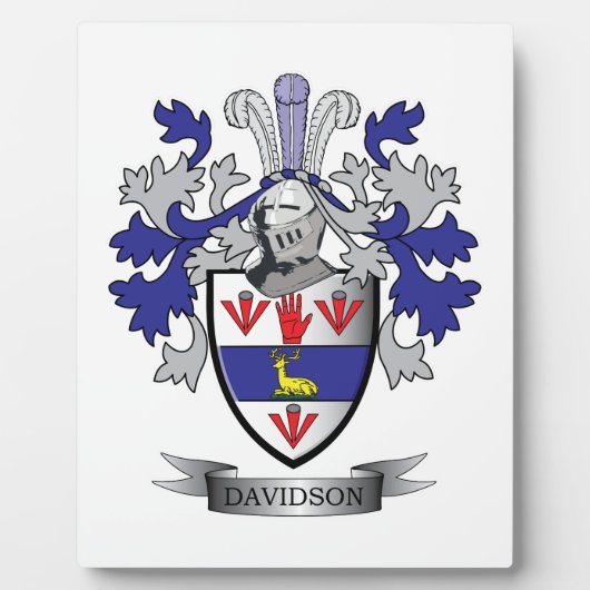 Davidson Family Crest Coat of Arms Fotoplaat (Voorkant)