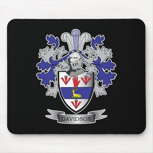 Davidson Family Crest Coat of Arms Muismat (Voorkant)