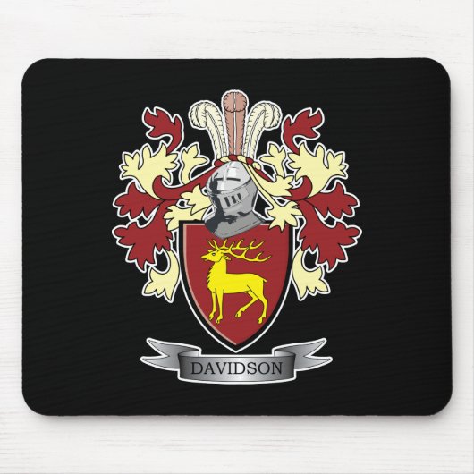 Davidson Family Crest Coat of Arms Muismat (Voorkant)