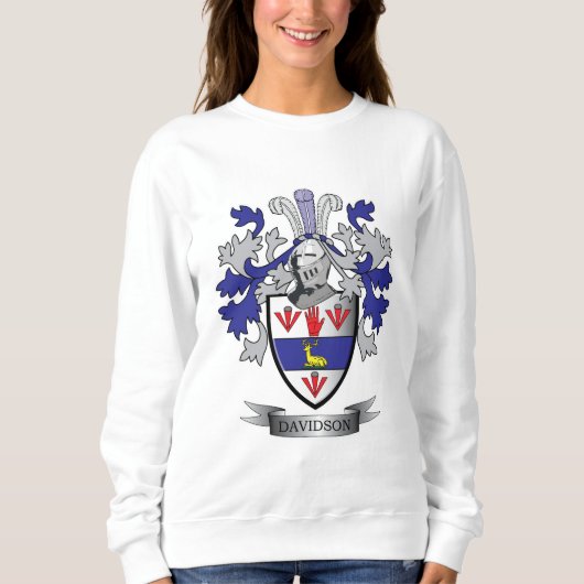 Davidson Family Crest Coat of Arms Trui (Voorkant)