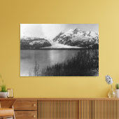 Davidson Glacier in Alaska Photografie Canvas Afdruk (Insitu (Woonkamer))