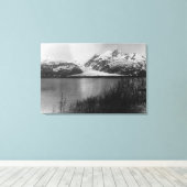 Davidson Glacier in Alaska Photografie Canvas Afdruk (Insitu (Houten vloer))