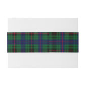 Davidson Schotse Tartan Belly Band Uitnodigingen Wikkel (Achterkant Voorbeeld)