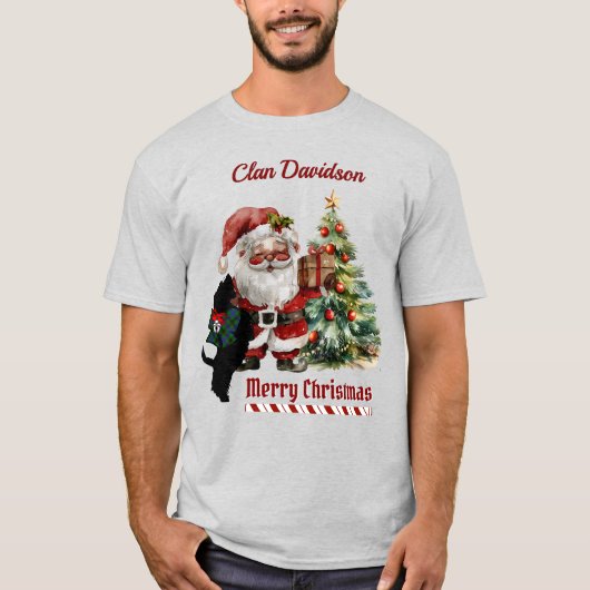 Davidson Scottie Dog Kerst Persoonlijk T-shirt (Voorkant)