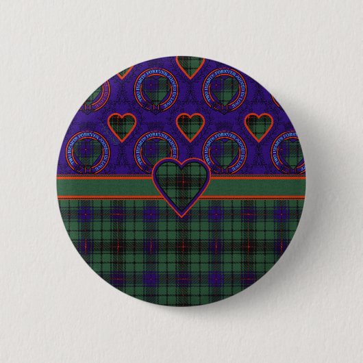 Davidson Scottish Tartan Ronde Button 5,7 Cm (Voorkant)