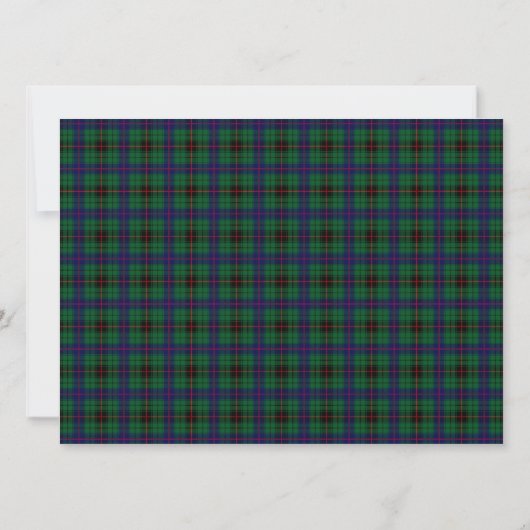 Davidson Scottish Wedding Invitation Kaart (Achterkant)