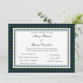 Davidson Scottish Wedding Invitation Kaart (Staand voorkant)