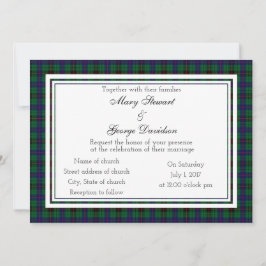 Davidson Scottish Wedding Invitation Kaart