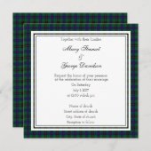 Davidson Scottish Wedding Square Invitation Kaart (Voorkant / Achterkant)