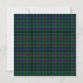 Davidson Scottish Wedding Square Invitation Kaart (Achterkant)